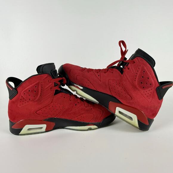 Nike Air Jordan 6 Retro Toro Bravo Sneakers Men's 9.5 Red Black CT8529-600 - Picture 8 of 11